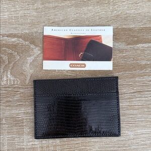 Vintage Coach lizard slim card holder